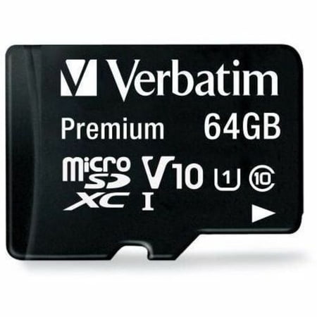 Verbatim 64 GB microSDXC Flash Memory Card with Adapter