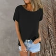 thumbnail image 3 of Mittory Summer Casual T-Shirt for Women Crewneck Short Sleeve Loose Fit Tops Lightweight Breathable Tees, 3 of 7