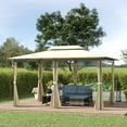 thumbnail image 2 of Outsunny 10'x13' Outdoor 2-Tier Canopy Vented Top Steel Gazebo BBQ Party Tent, 2 of 10