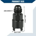 thumbnail image 5 of Unique Bargains 1pcs Fuel Adapter Top Fuel Line Connector for Car Durable Aluminum Alloy 6AN Male to 3/8" Black, 5 of 6
