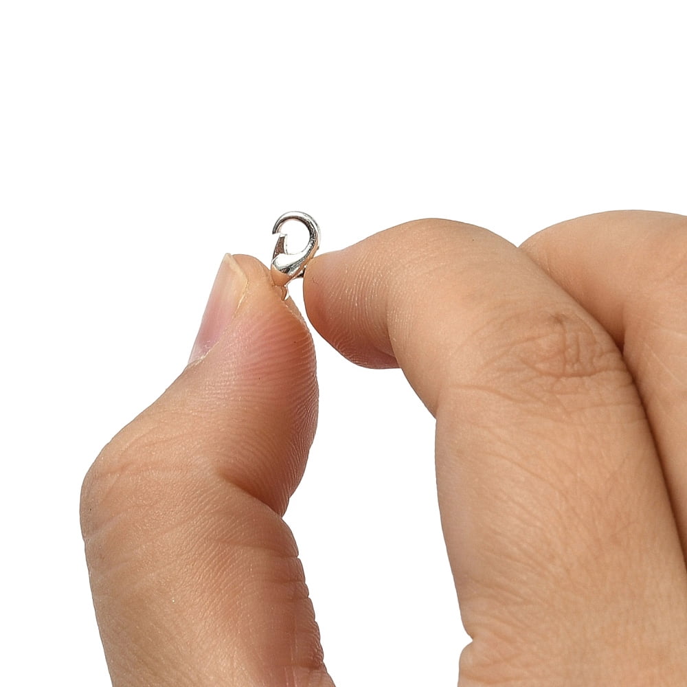 1000 pc Zinc Alloy Lobster Claw Clasps Cadmium Free & Nickel Free & Lead Free Silver Color Plated 10x6mm Hole: 1mm