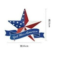 thumbnail image 2 of Outdoor decorations for Yard, Americana decor, Outdoor American Flag, 14 in Wooden Hanging Piece, Patio decorations Outdoor, Front Porch decor, Patriotic Star Accents, 1 Pc, 4Th, 2 of 4