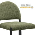 thumbnail image 3 of Modway Hayley Upholstered Fabric Dining Side Chair in Black Leaf, 3 of 10
