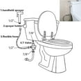 thumbnail image 2 of Salezone 304 Stainless Steel Handheld Toilet Bidet Sprayer Shower Head Toilet Adapter Hose Kit, 2 of 9