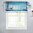 thumbnail image 4 of Winter Forest Deer Kitchen Window Curtain Valance Misty Forest Snowflake Wildlife Natural Scenery Window Treatment Valance Curtains for Bathroom 54 by 18 in, 1 Panel, 4 of 6