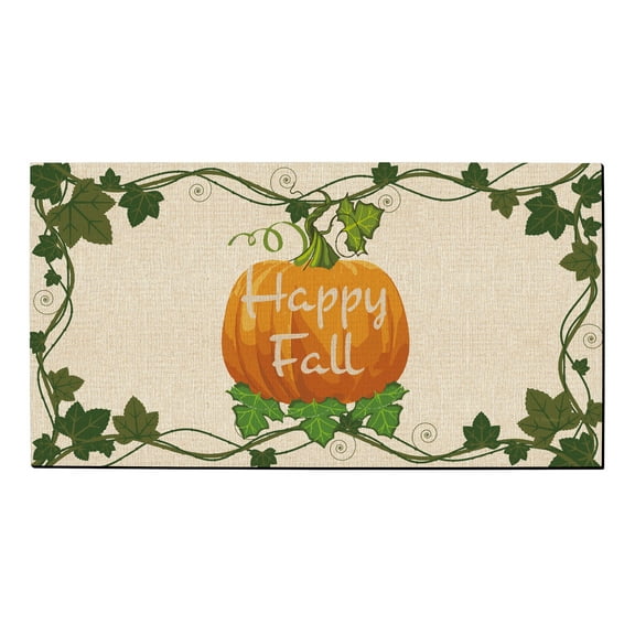 ThisWear Fall Decorations Happy Fall Decor Fall Pumpkin Doormat Seasonal Decor Autumn Doormat Simulated Coir