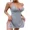 Gray, variant on Nightgowns For Women Solid Color Lace Trim Side Slit Modal Cami Sleep Dress Womens Pajamas & Loungewear Dark Blue-XXL