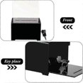 thumbnail image 5 of 1 Pack Acrylic Donation Box with Lock, Black Ballot Box with Sign Holder, Suggestion Box for Fundraising, Donation 26-27s, 5 of 5