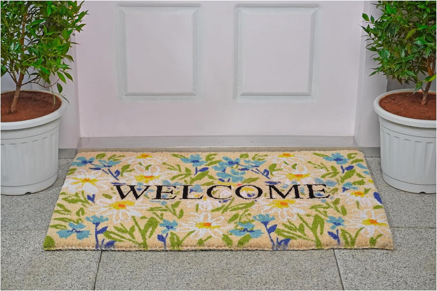 Calloway Mills 112853672 Field of Daisy Welcome Doormat 36" x 72"