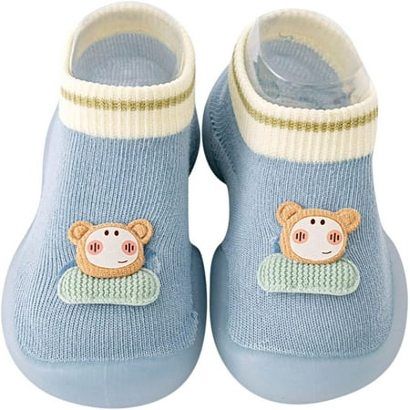 

QWZNDZGR Outdoor Shoes Socks Baby Sneakers Girls Boys Lightweight Breathable Slippers Non Slip Walking Running Shoes