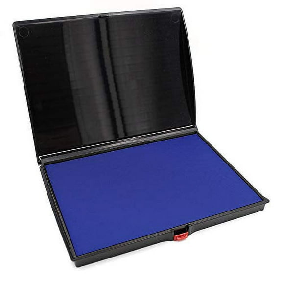 Extra Large Premium Blue Ink Stamp Pad - 5" by 7" - Quality Felt Pad