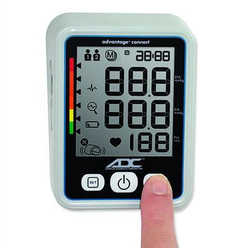 Advantage Connect Wide Range Arm Home Automatic Digital Blood Pressure Monitor 1-Tube Blue 1 Each