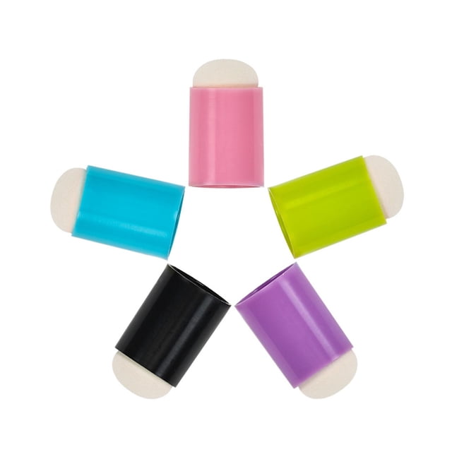 Finger Painting Sponge Set Finger Sponge Daubers Kids Adults Supplies Durable Portable Painting Daubers DIY Projects for Drawing Card Making 5pcs
