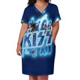 thumbnail image 2 of KISS ? the Band - Vestido holgado con bolsillos y brillo energético azul para mujer (2025) Vestido para niña, 2 of 6