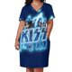 thumbnail image 3 of ¿Beso? The Band-vestido azul Energy Glow para mujer ropa holgada con bolsillos moda de verano, 3 of 7