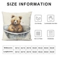 thumbnail image 5 of Chilfamy Sad Bear Bubble Bath Pillow Covers for Couch Sofa Indoor Outdoor Pillow Case Short Plush All-Year Round Pillow Case 1PC 12x12in, 5 of 5
