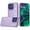 Purple, variant on For Moto G Stylus 5G 2026/2025 Beautiful Diamond Metallic Design Metal Chrome Edged Hybrid - Black