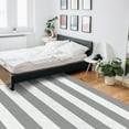 thumbnail image 6 of Striped Area Rug 5'x7' Gray and White Stripe Washable Area Rugs Non Shedding Floor Carpet Rubber Backing Non Slip Indoor Mats for Living Room Bedroom Kitchen, 6 of 8