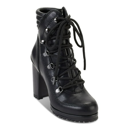 

DKNY Womens Black Padded Lenni Round Toe Block Heel Lace-Up Heeled Boots 5.5 M