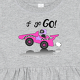thumbnail image 4 of Inktastic Go Go Go Pink Racing Car Girls Baby Dress, 4 of 5