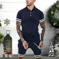 thumbnail image 5 of Mens Short Sets 2 Piece Outfits Polo Shirt Fashion Summer Tracksuits Casual Set Short Sleeve And Shorts Set For Men, 5 of 6