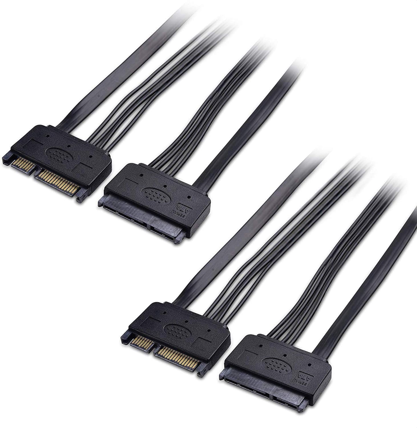 HRTGFD-2-Pack 22-Pin Power and Data SATA Extension Cable - 20 Inches