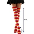 thumbnail image 3 of Womens Socks Colorful Vibrant Rainbow Over The Knee Sock Slim Thigh High Socks Fall Funny Socks for Women, 3 of 5