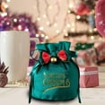 thumbnail image 6 of Xecvkr Christmas Gift Bags Fleece Drawstring Doll Sack Candy Flannel Cute Novelty Snack Holder Durable Reusable Expandable Bottom Kids Family Party Favor 5.9x5.11in 1pc, 6 of 8