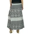 thumbnail image 2 of Bimba Women A Line Rayon Printed Skirt Boho Style Maxi Indian Clothing, 2 of 7