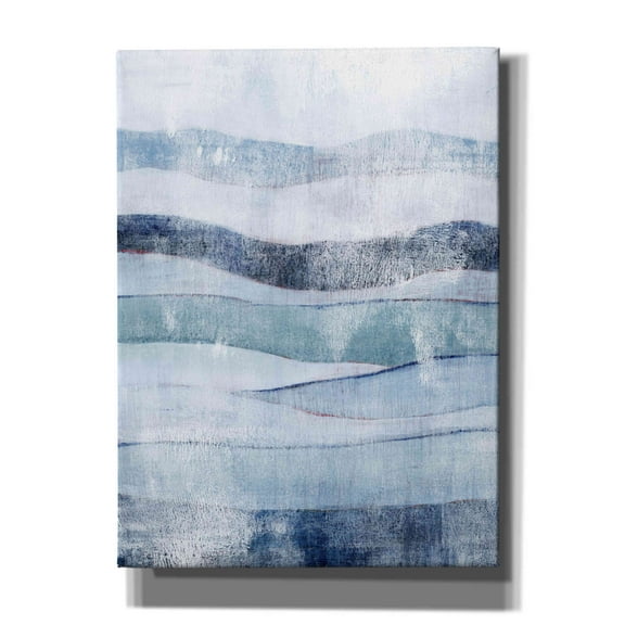 Epic Graffiti 'White Out In Blue I' by Grace Popp, Giclee Canvas Wall Art, 40"x54"