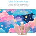 thumbnail image 5 of Pink Cloud Large Gaming Mouse Pad with Anti-Slip Base for Keyboard and Mouse, Kawaii Colorful Clouds Extended XL Mousepad for Girl, Cute Desk Mat with Stitched Edges for Desk, 31.5 x 11.8 in, 5 of 6
