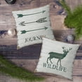 thumbnail image 3 of Vintage Wood Journey Wildlife Deer Woodland Throw Pillow Covers 18x18 Inch Set of 2,Camper Decor Decorative Throw Pillow Cases Pillowcases for Sofa Couch,Camper Gifts for Camper Lover, 3 of 4