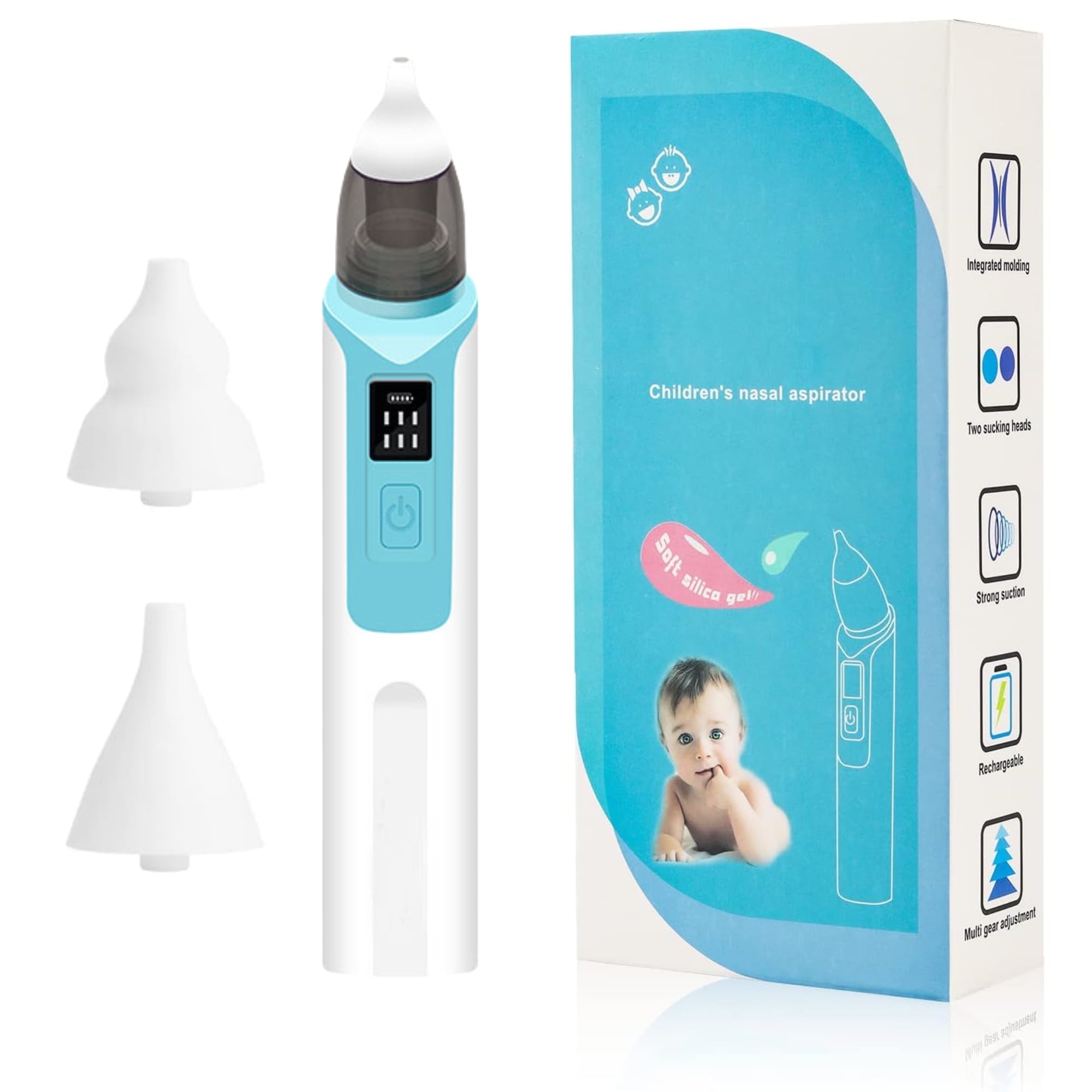 Nasal Aspirator for Baby Electric Baby Nasal Aspirator for Toddler Baby Nose Sucker Automatic Nose Cleaner with 2 Silicone Tips Battery Operated Baby Nose Cleaner Walmart