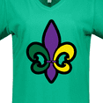 thumbnail image 4 of Inktastic Fleur De Lis Mardi Gras Holiday Women's V-Neck T-Shirt, 4 of 5