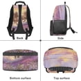 thumbnail image 6 of HUIACONG Pink Axolotl Daisy Print School Backpack for Boys Girls Ages 6-18 Large Capacity Lightweight Water Resistant Bookbag for Elementary Middle High School Daily Use Travel, 6 of 7