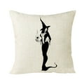 thumbnail image 1 of Wiueurtly Digital Printed Halloween Witch Silhouette Series Linen Cushion Home Cushion Core Not Included, 1 of 4