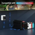 thumbnail image 3 of Estación organizadora de accesorios Switch, cargador para mandos y J-Cons, almacenamiento Switch para juegos, base para TV, mando Pro, correa para la muñeca, compatible con Nintendo Switch y OLED, 3 of 6