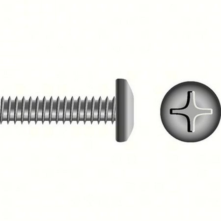 

SeaChoice 00434; 4-40 X1 Phillips Head Pan Machine Screw Stainless Steel 100/ Bag
