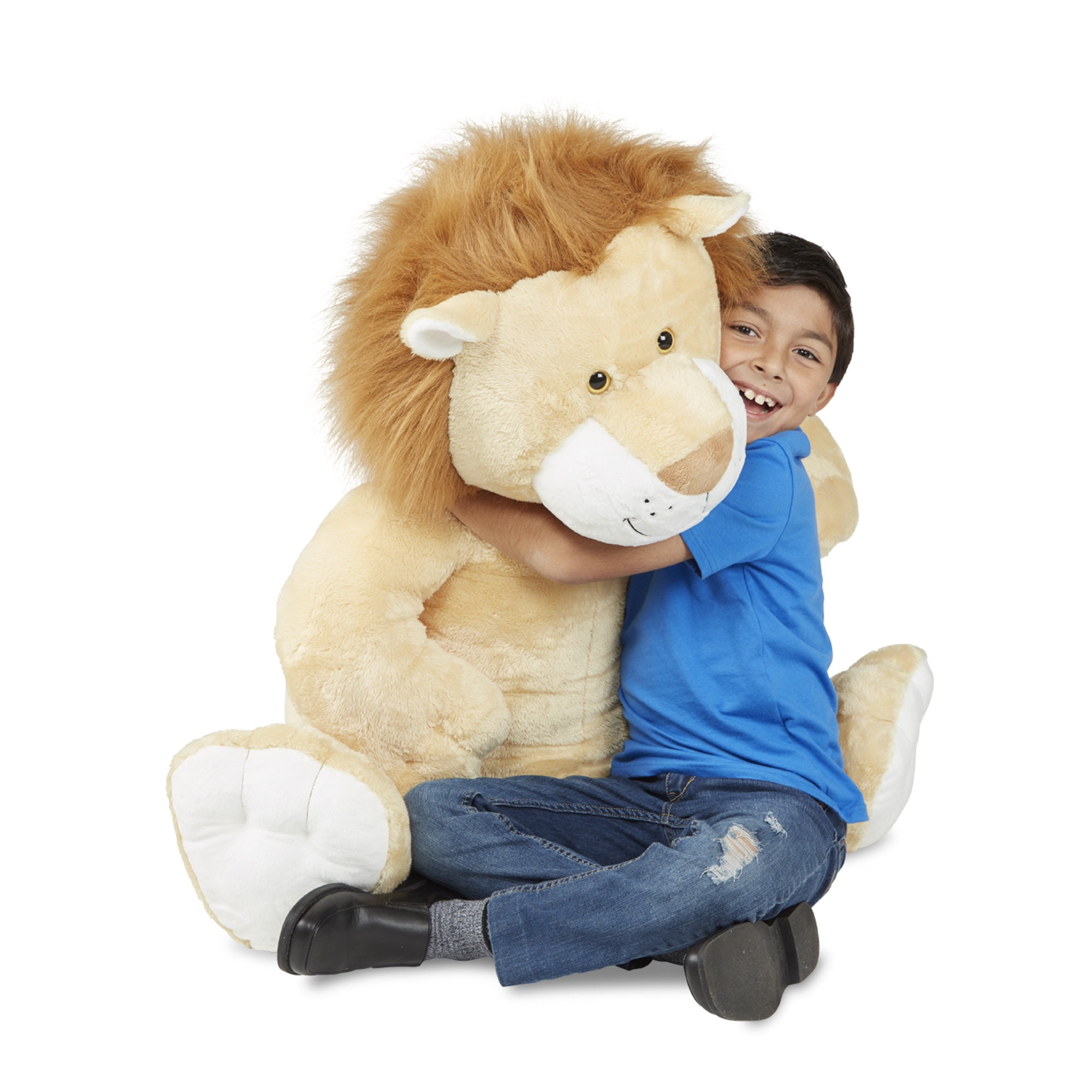 Melissa & Doug Gentle Jumbos Lion Giant Stuffed Plush Animal (Sits Nearly 3 Feet Tall) - Walmart.com