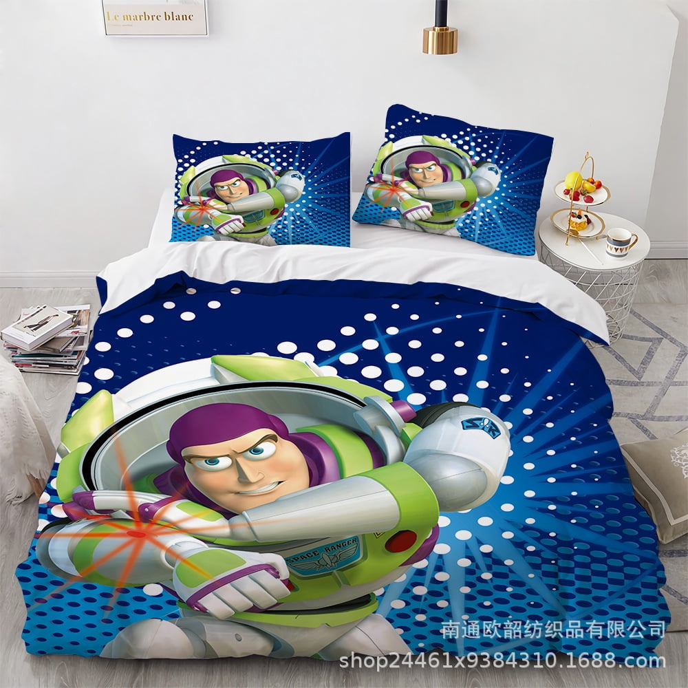 Toy Story Housse de Couette, Ensemble Trois Pièces, Microfibre, Housse de Couette Imprimée 3D-ZJKDGJKJ