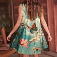 thumbnail image 5 of Viikei Womens Dresses Short Sleeve Casual Summer,Plus Size Summer Maxi Dress for Women,New Women's Casual Loose V-neck Sleeveless Printed Short Dress Green S, 5 of 6