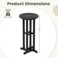 thumbnail image 4 of Spaco 21.5 Inch Round Bar Table Patio HDPE Bar Height Dining Table with Slatted Tabletop, Patio Table for Outdoor as Garden, Yard, Black, 4 of 9