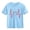 Blue, variant on Piuwrlz Girl Graphic Shirts Tops Girls Short T-Shirts Sleeve Cotton Pullover Blue Size 9 Years