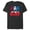 Dark Heather, variant on R2-D2 Droid + Logo in Red White & Blue USA America - Short Sleeve Blended T-Shirt for Adults - Customized-Black