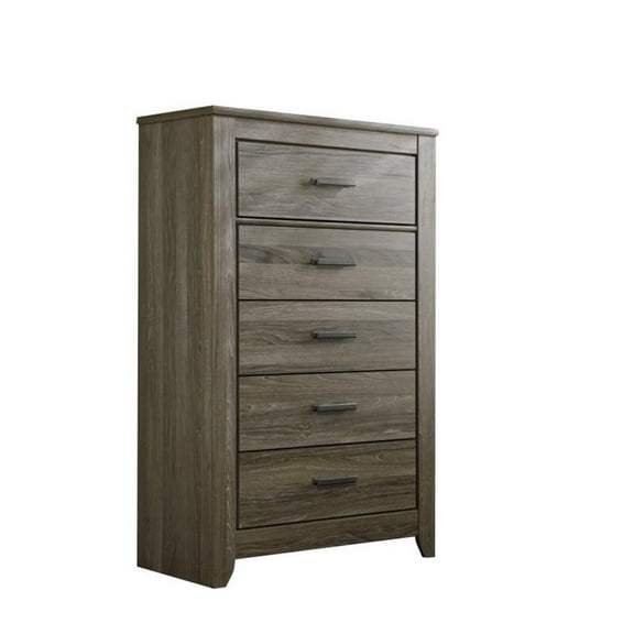 Signature Design by Ashley Zelen 5 Drawer Wood Chest in Brown