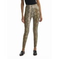 thumbnail image 1 of commando Women's Faux Leather Leggings, Snake, Tan, Print, Large, 1 of 2