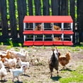 thumbnail image 3 of Bingirl Élevages de Poules Rouges à 10 Trous Boîte en Métal pour Poules Pratique pour Ramasser les Oeufs Élevage de Volailles Ventilé Équipement pour Poules Canards, 3 of 8