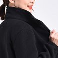 thumbnail image 6 of CUZIBR Women Winter Coat Long Sleeve Zip Up Thick Warm Lined Fuzzy Jacket Loose Fit Lightweight Outerwear Cozy Soft Comfortable Casual Wear With Pockets Dailywear,Black,XXL, 6 of 8