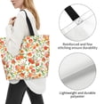 thumbnail image 3 of Balery Fruits Peach2 Bolsa Tote Estilo Estético con Cremalleras, Bolsa de Hombro, Bolsa de Compras Grande y Plegable, 3 of 8