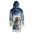 thumbnail image 2 of Hello Winter Schnauzer Welcome Snowy Night Watercolor Vintage All Over Print 3D Hooded Duffle Toggle Coat Miniature Schnauzer Dog Lover - 01011, 2 of 6